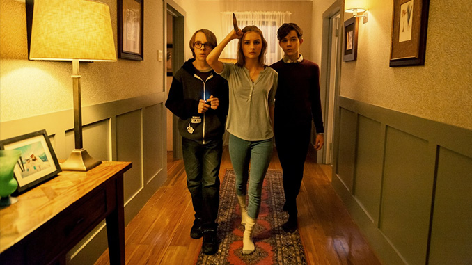 Ed Oxenbould, Olivia DeJonge, and Levi Miller in "Better Watch Out" (2017)