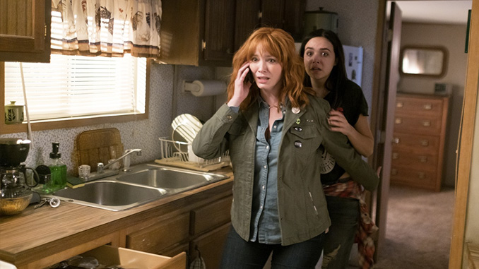 Christina Hendricks and Bailee Madison in The Strangers: Prey at Night (2018)